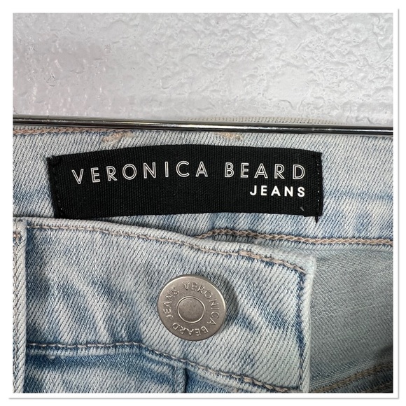 Veronica Beard Debbie Ankle Skinny High Rise Raw Hem Jeans Everest Wash Sz 27/4 - Picture 4 of 7